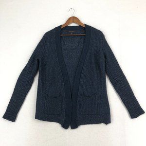 Banana Republic Women's Size Medium Blue Merino Wool Alpaca Grandpa Cardigan